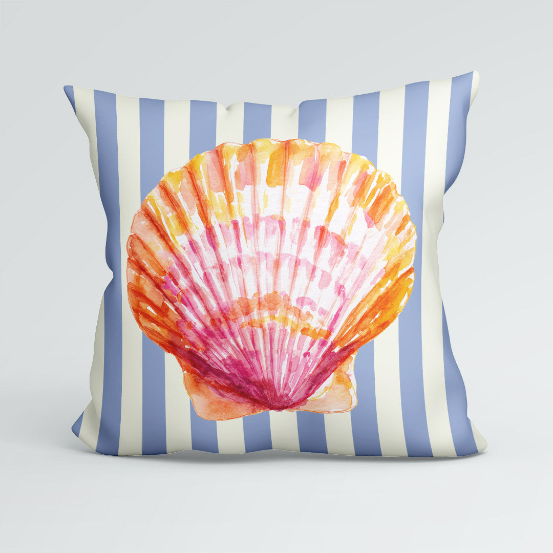 CUSHION Panel Shell 1 Blue Stripes CP-1124