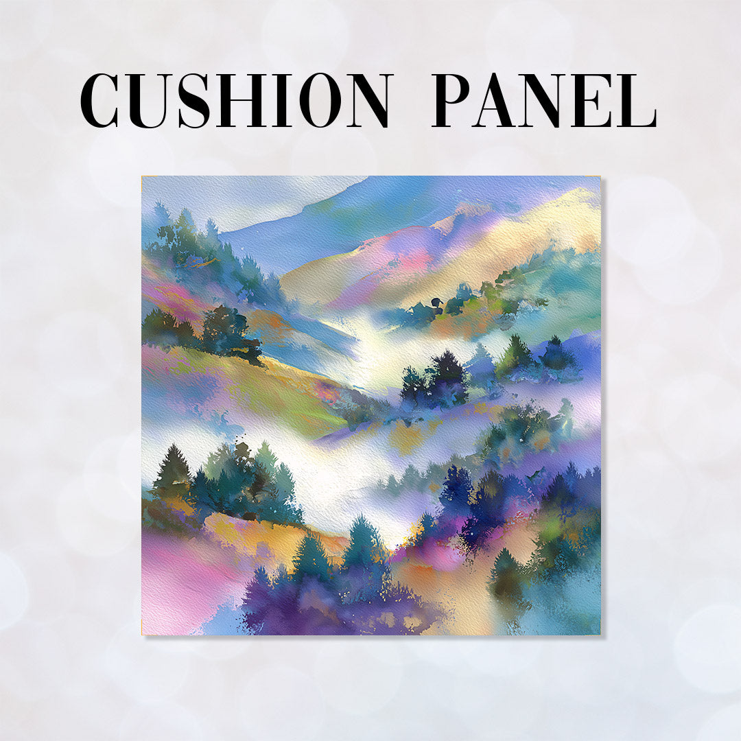 CUSHION Fabric Panel Tranquil Misty Hills 1 CP-1356