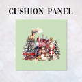 CUSHION Panel Christmas Train Mint CP-1400