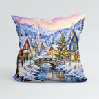 CUSHION Panel Winter Village CP-1404