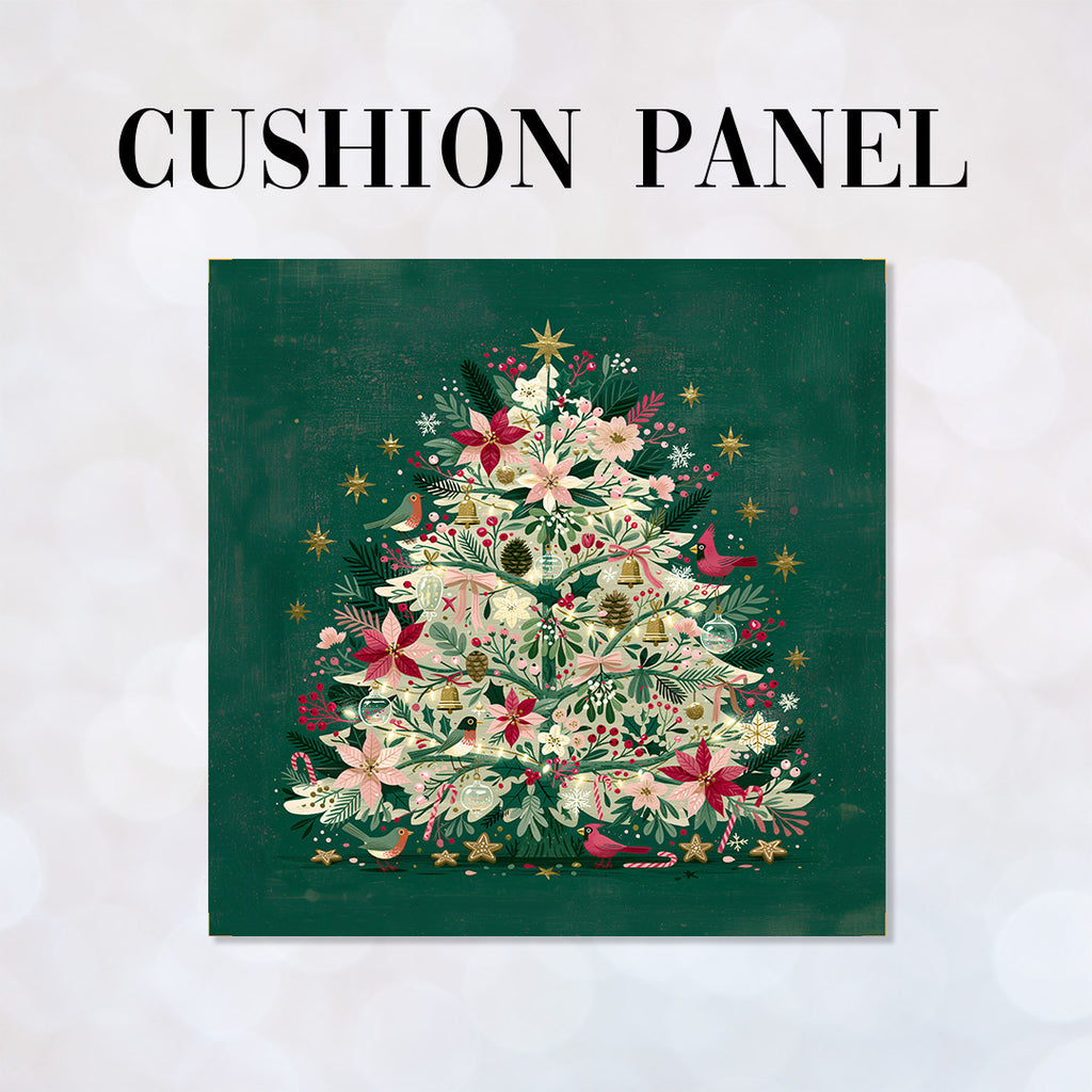 CUSHION Panel Christmas Tree Green CP-1411