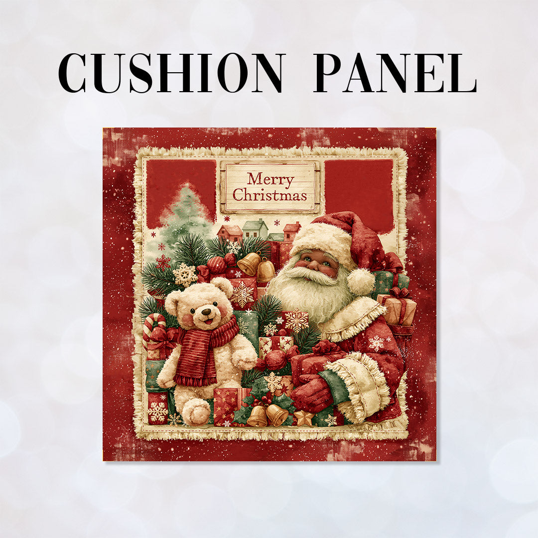 CUSHION Panel Santa and Teddy 2 CP-1415