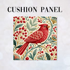 CUSHION Panel Folk Red Cardinal 2 CP-1420