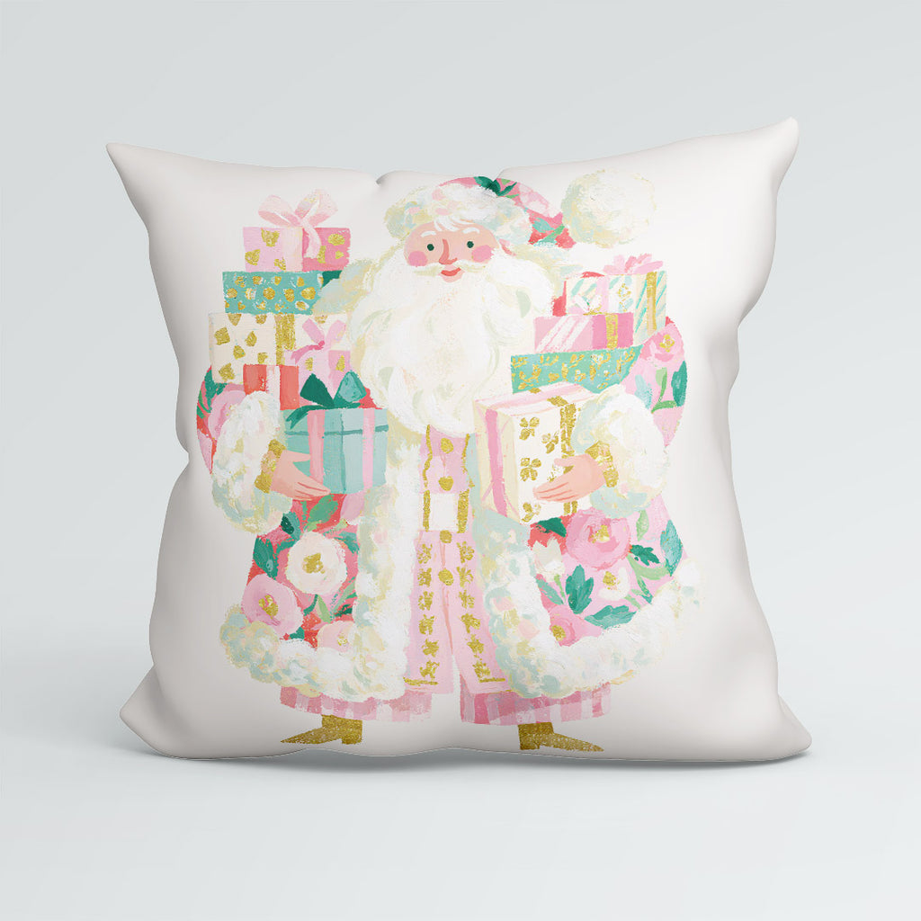 CUSHION Panel Pastel Santa with Presents CP-1430