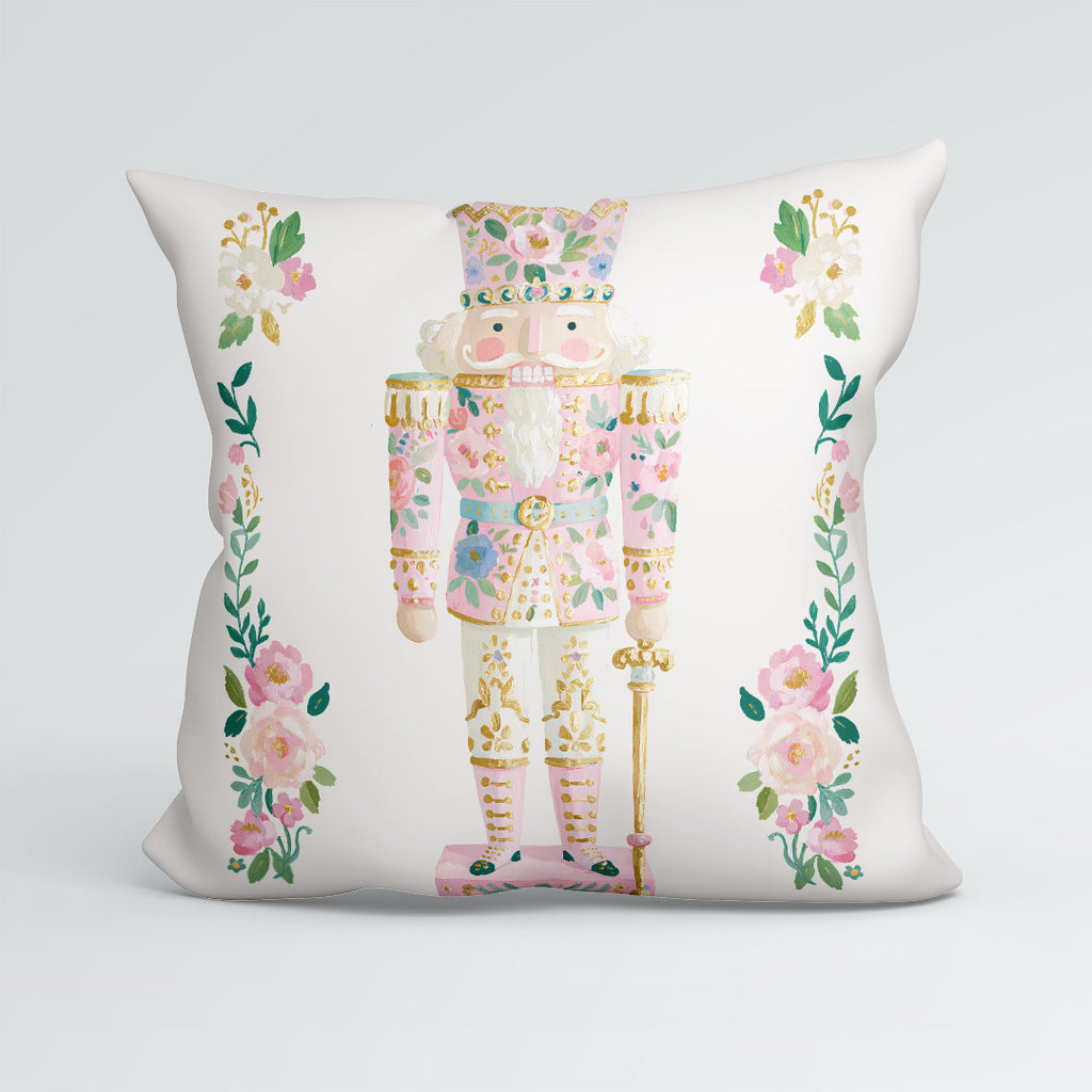 CUSHION Panel Pastel Floral Nutcracker CP-1432