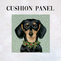 CUSHION Panel Winter Dachshund CP-1435