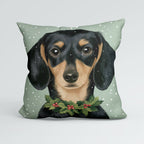 CUSHION Panel Winter Dachshund CP-1435