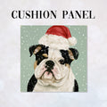 CUSHION Panel Winter English Bulldog CP-1436