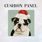 CUSHION Panel Winter English Bulldog CP-1436