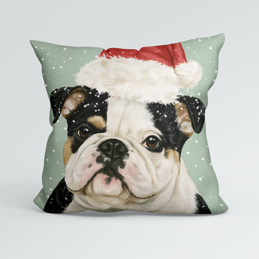 CUSHION Panel Winter English Bulldog CP-1436