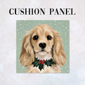 CUSHION Panel Winter Tan Spaniel CP-1437