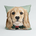 CUSHION Panel Winter Tan Spaniel CP-1437