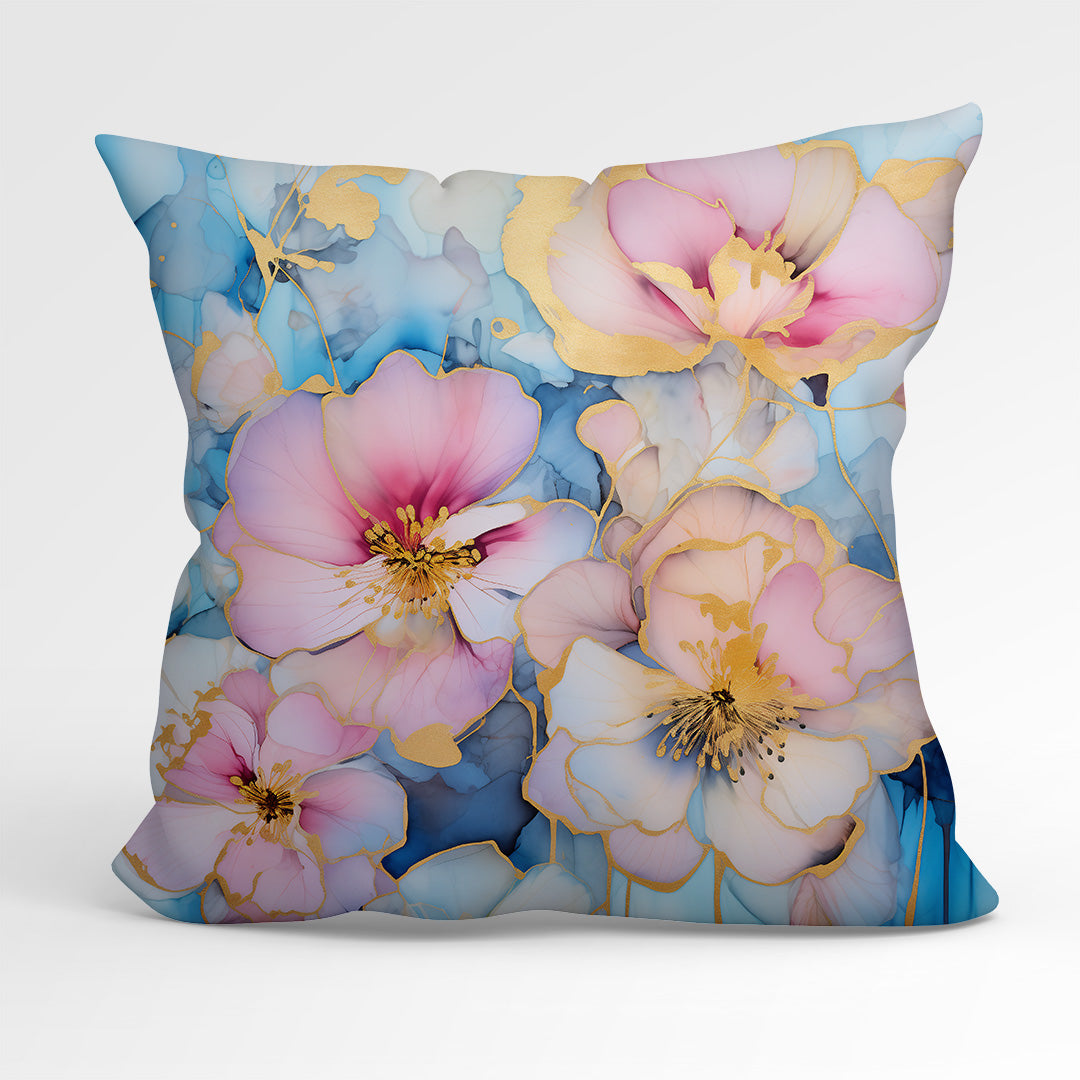 CUSHION Panel Abstract Ink Flowers 6 CP-144