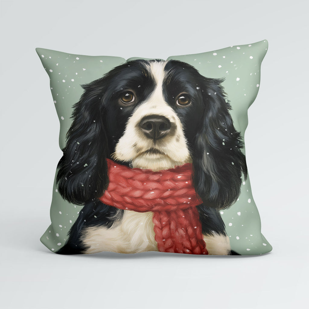 CUSHION Panel Winter Spaniel CP-1441