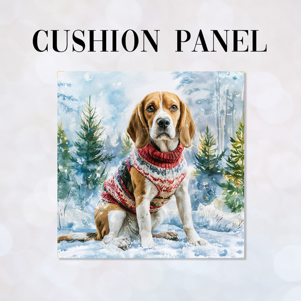 CUSHION Panel Winter Beagle CP-1444