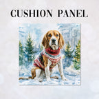 CUSHION Panel Winter Beagle CP-1444