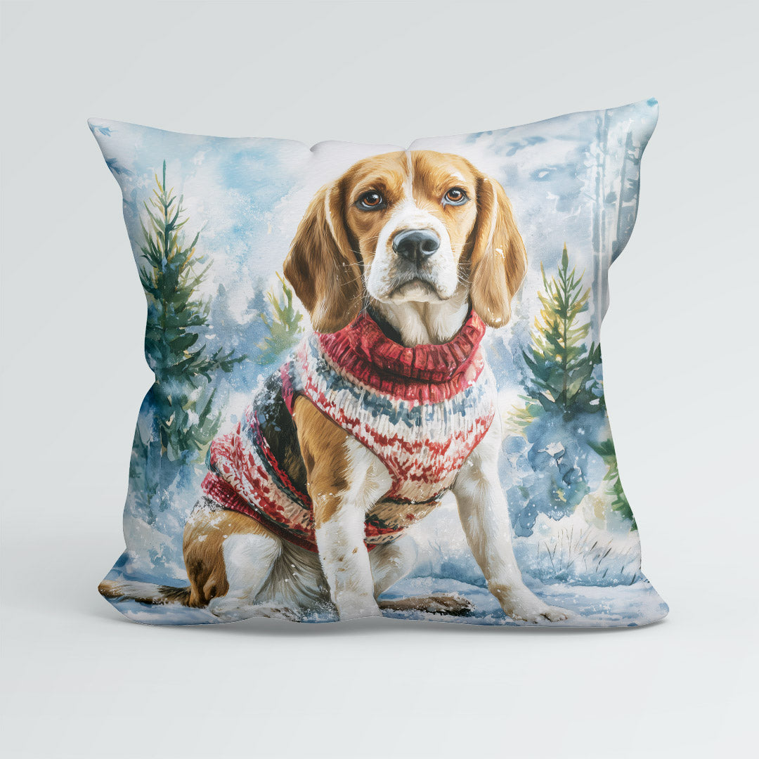 CUSHION Panel Winter Beagle CP-1444