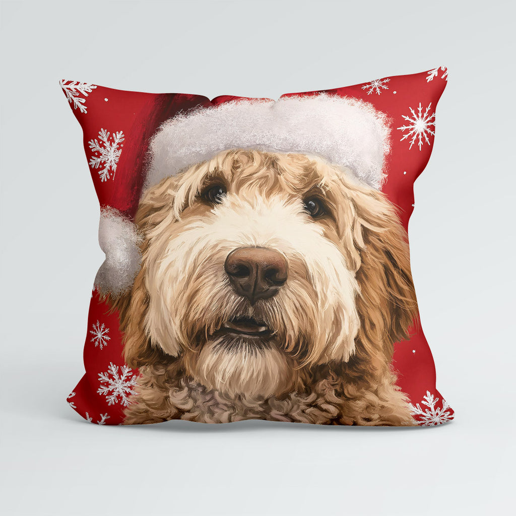 CUSHION Panel Christmas Goldendoodle CP-1449