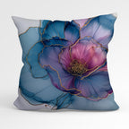 CUSHION Panel Abstract Ink Flowers 4 CP-147