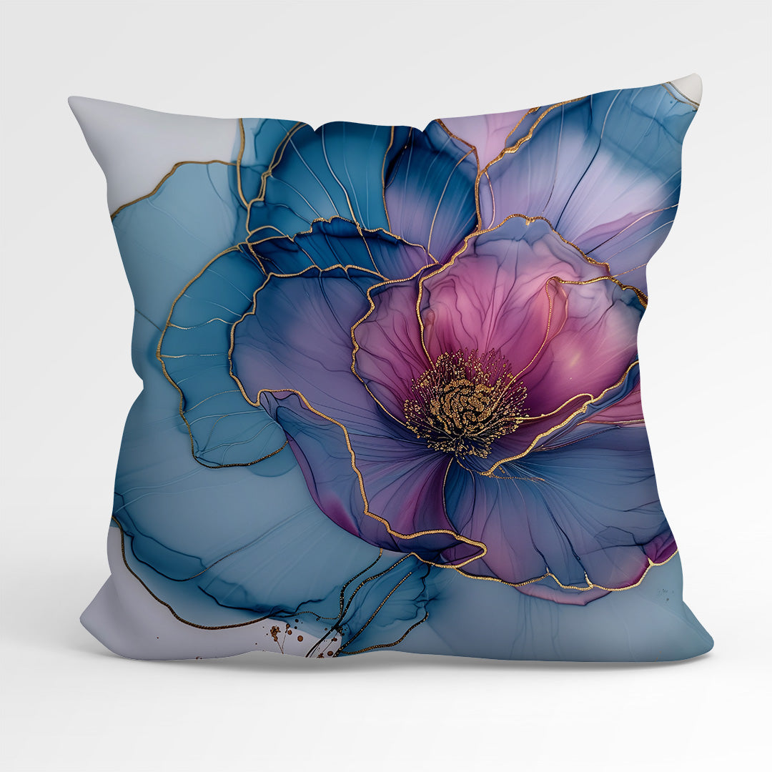 CUSHION Panel Abstract Ink Flowers 4 CP-147