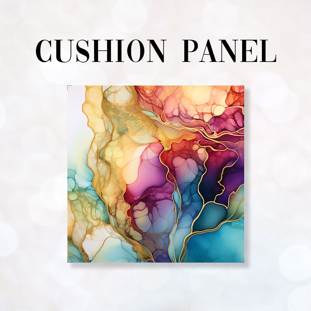 CUSHION Panel Abstract Ink Flowers 10 CP-148