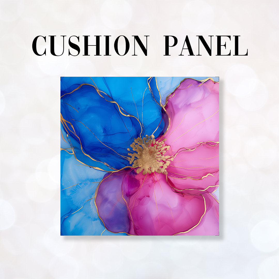 CUSHION Panel Abstract Ink Flower 2 CP-149