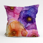 CUSHION Panel Abstract Ink Flowers 11 CP-151