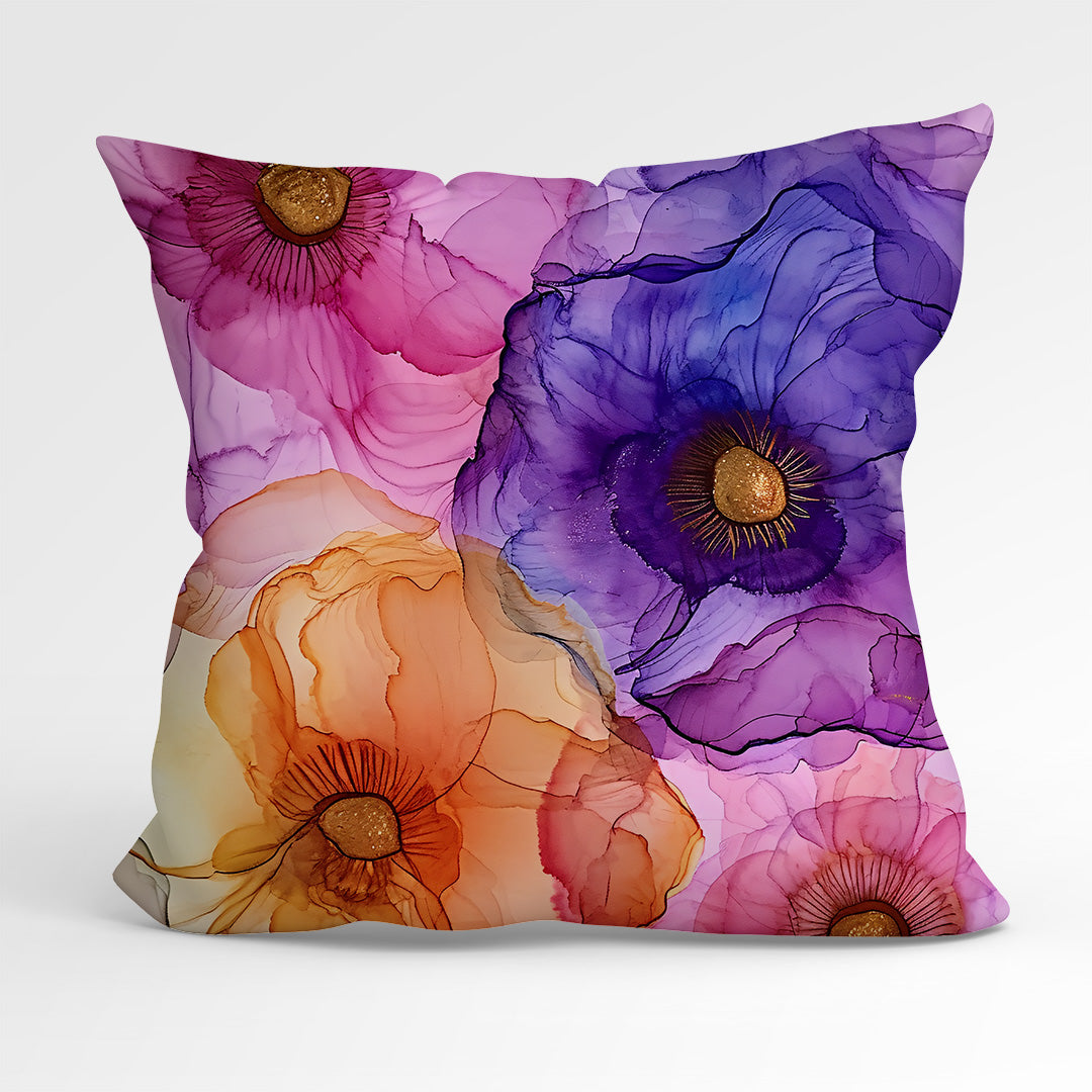 CUSHION Panel Abstract Ink Flowers 11 CP-151