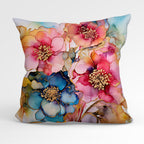 CUSHION Panel Abstract Ink Flowers 8 CP-152