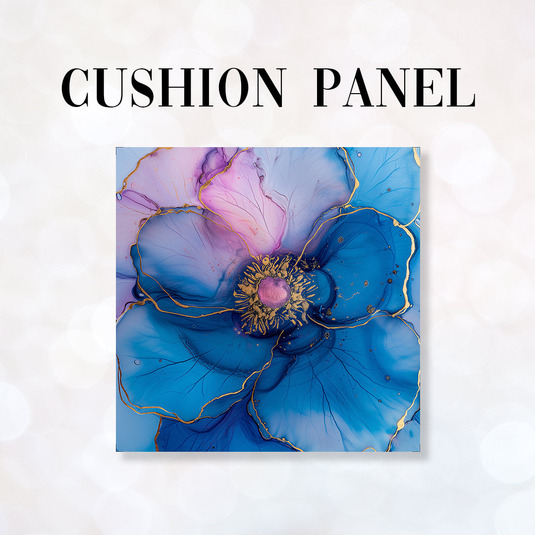 CUSHION Panel Abstract Ink Flower 3 CP-154