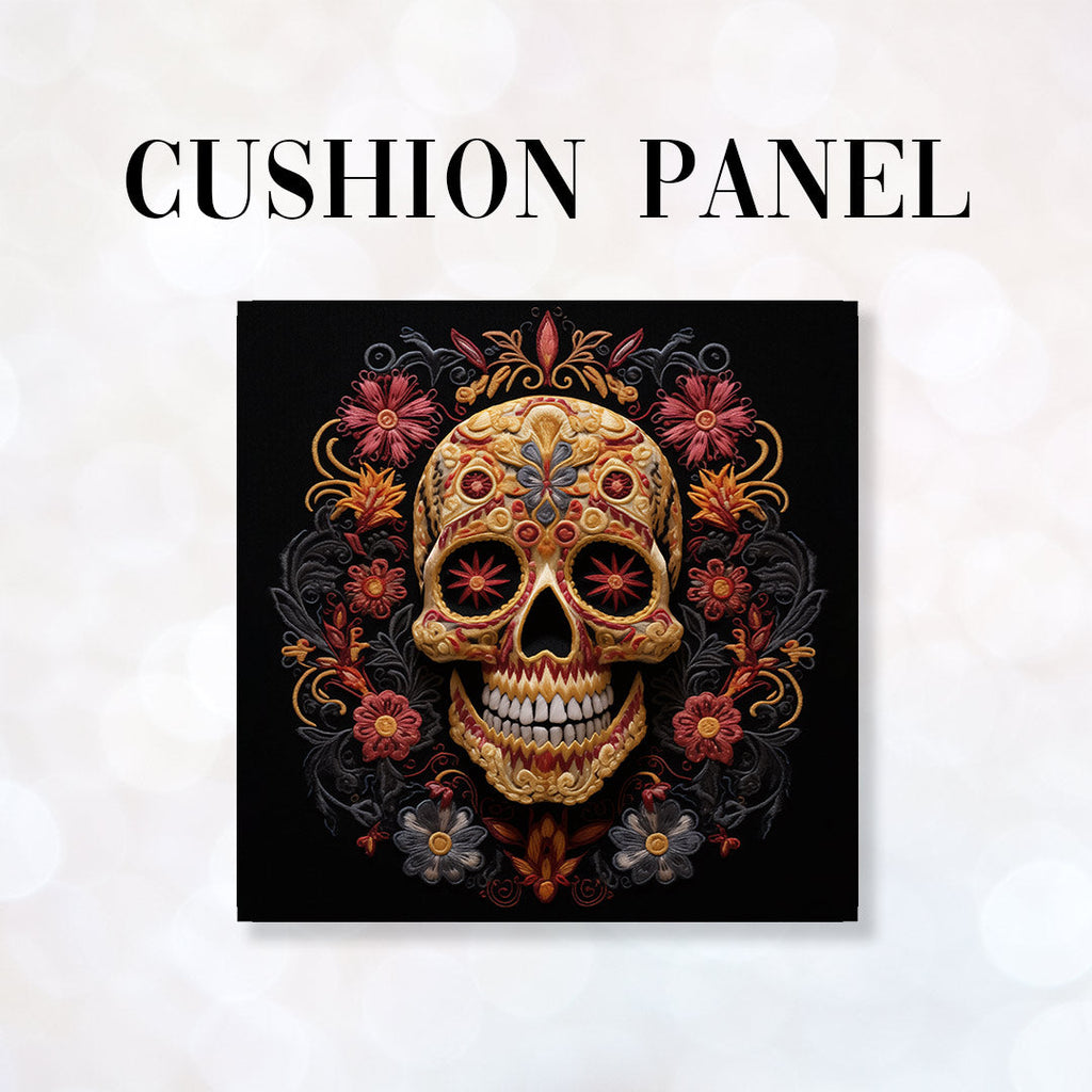 CUSHION Panel Fiery Skull CP-162