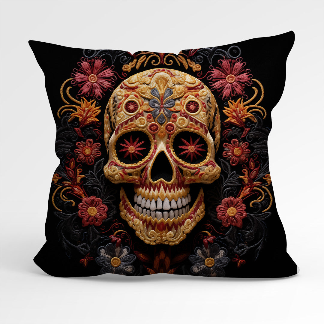 CUSHION Panel Fiery Skull CP-162