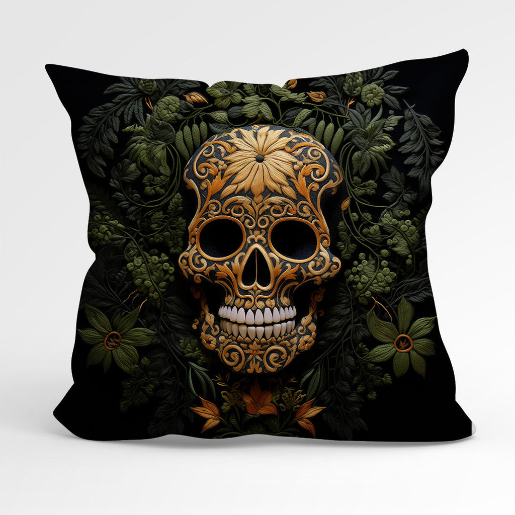 CUSHION Panel Gold Skull CP-164