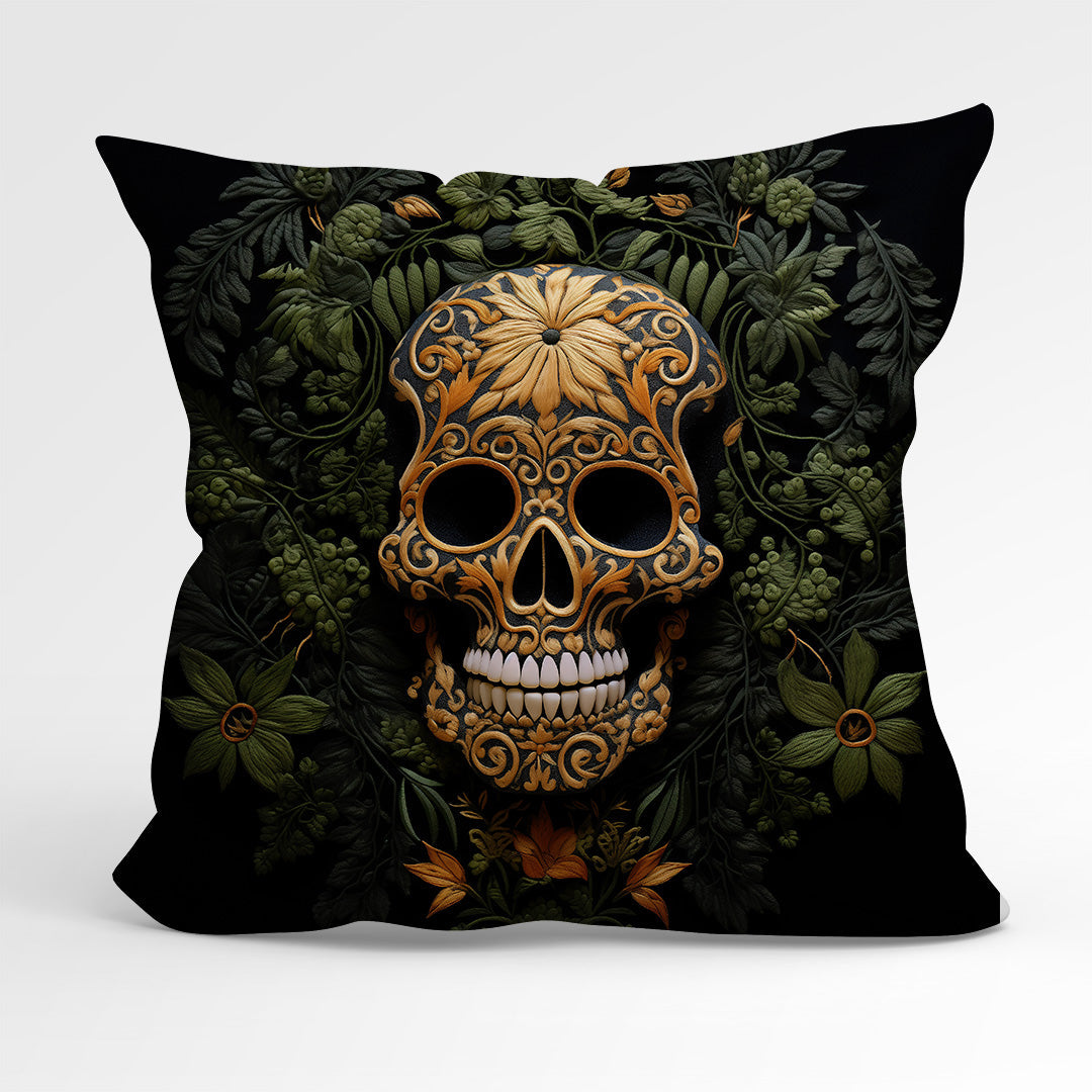 CUSHION Panel Gold Skull CP-164