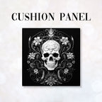 CUSHION Panel Obsidian Skull Mono CP-165