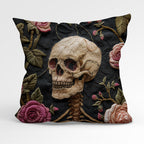 CUSHION Panel Skeleton and Roses CP-168