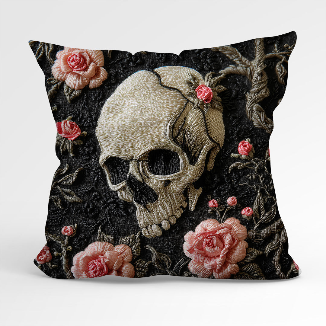CUSHION Panel Skull and Roses CP-169
