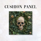 CUSHION Panel Botanical Requiem Skull CP-171