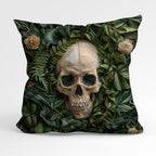 CUSHION Panel Botanical Requiem Skull CP-171