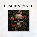 CUSHION Panel Dark Garden Skull CP-172