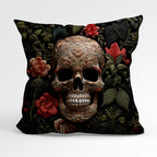 CUSHION Panel Dark Garden Skull CP-172