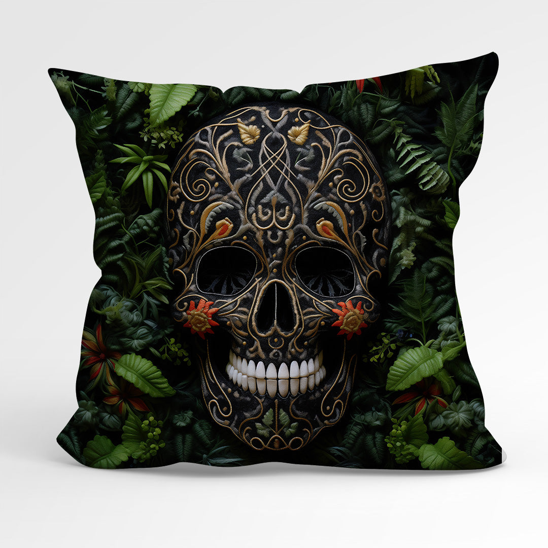 CUSHION Panel Forest Skull CP-173