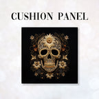 CUSHION Panel Golden Skull CP-174