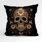 CUSHION Panel Golden Skull CP-174