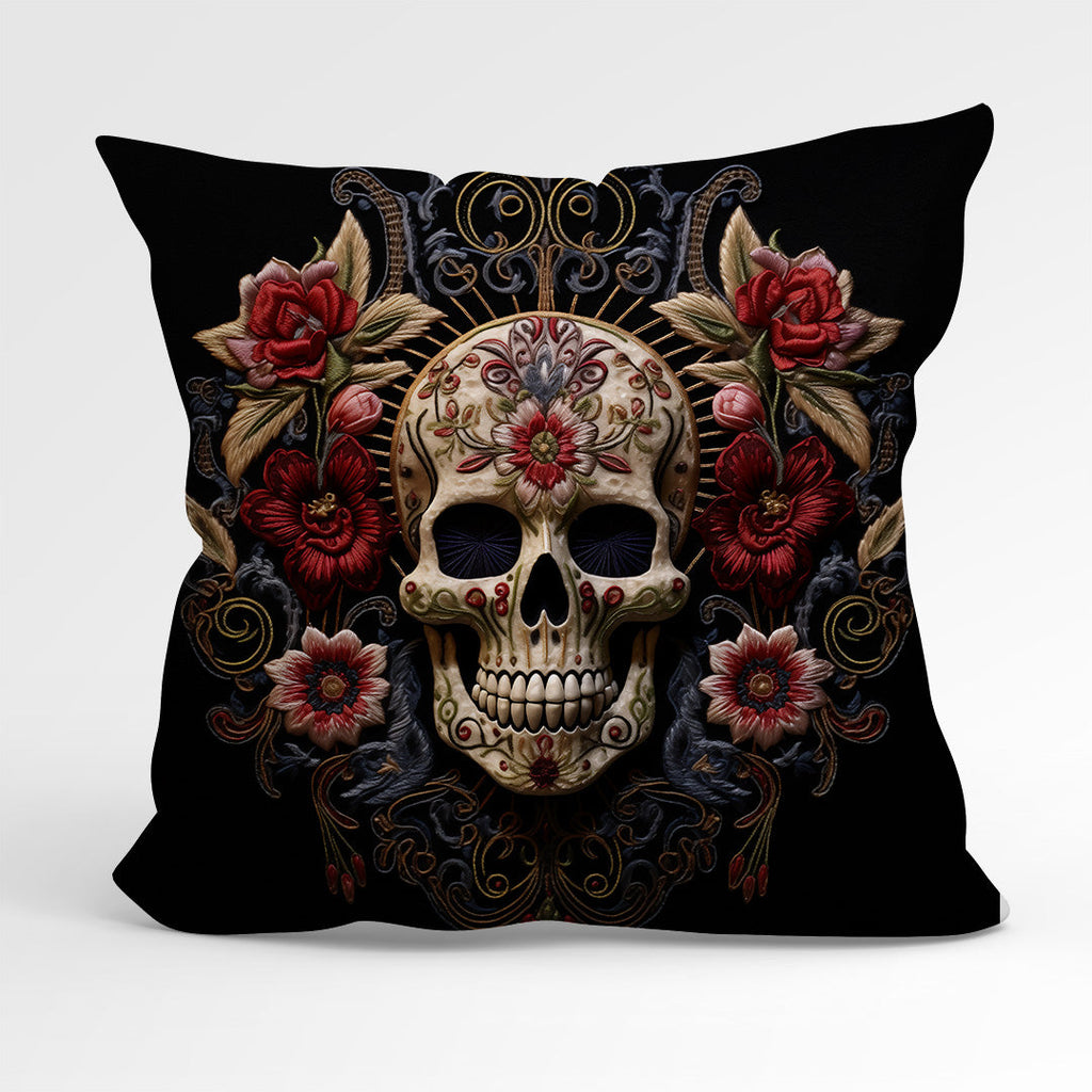 CUSHION Panel Memento Flori Skull CP-176