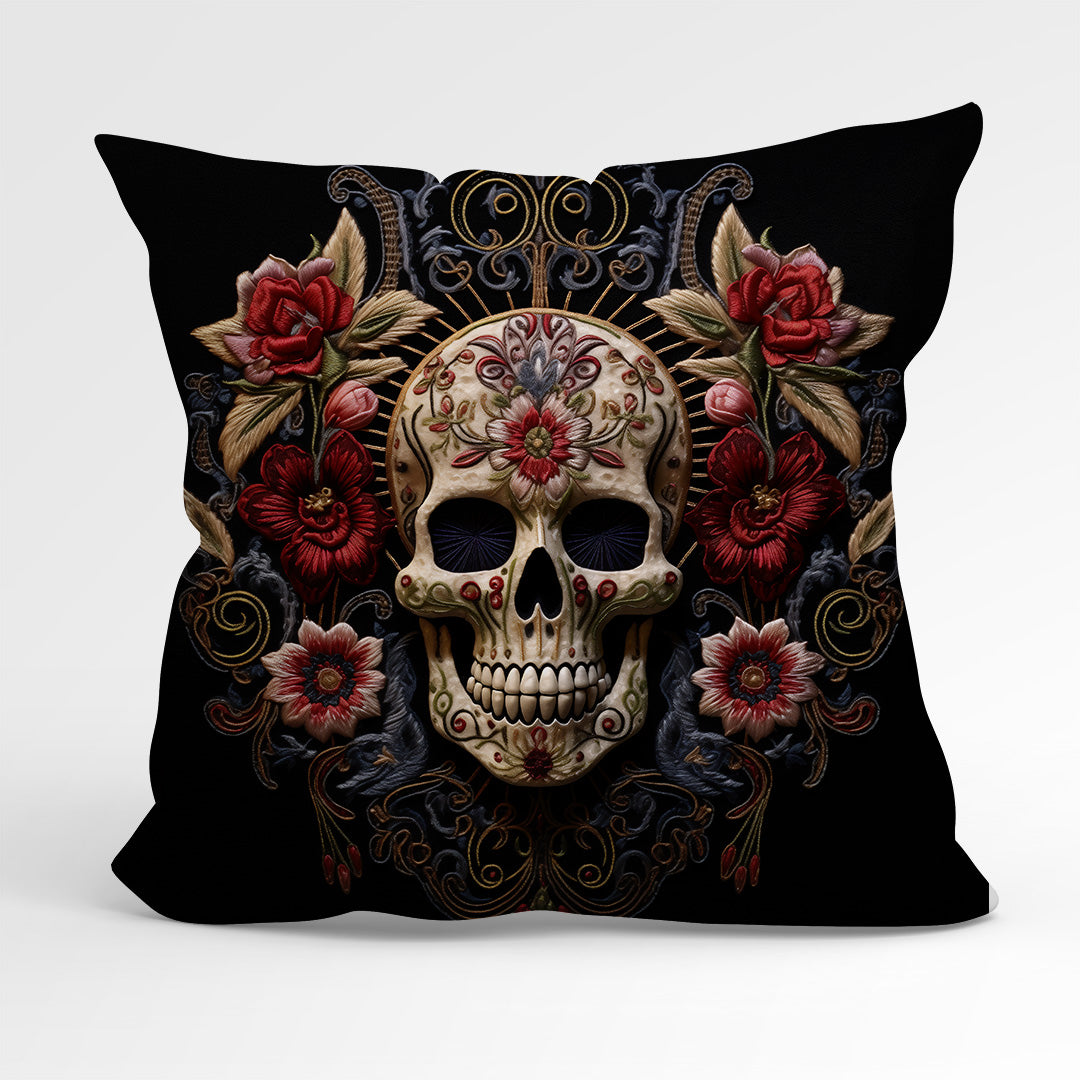 CUSHION Panel Memento Flori Skull CP-176