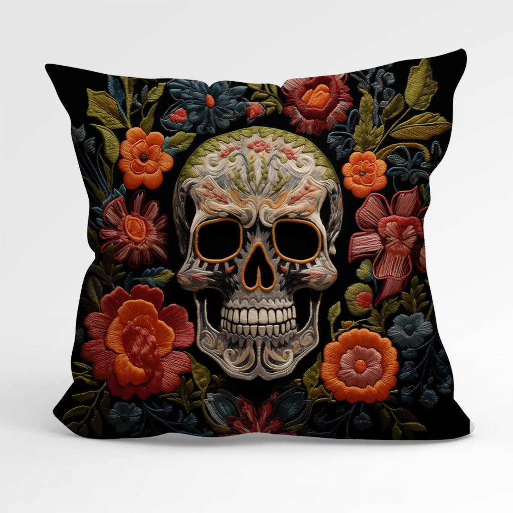 CUSHION Panel Skull In Bloom CP-178