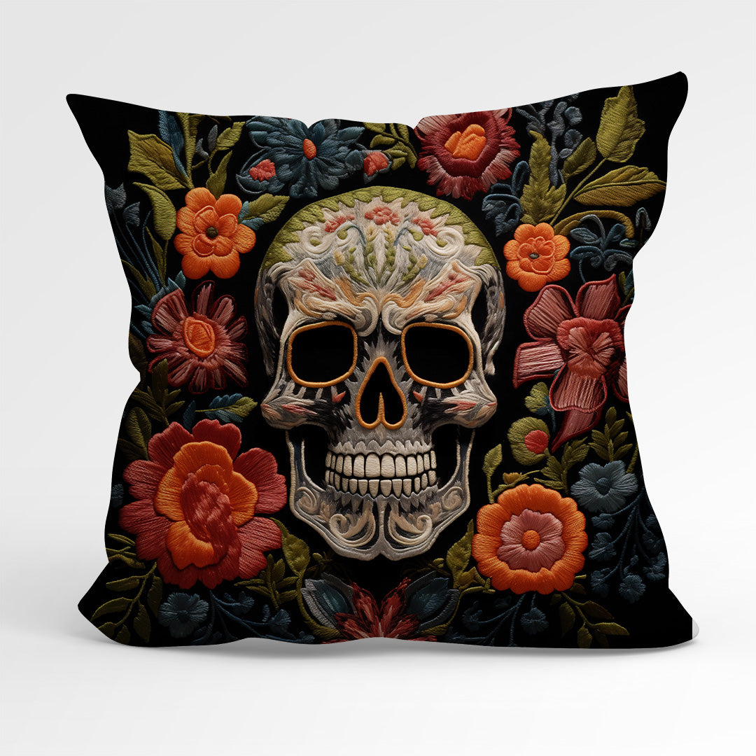CUSHION Panel Skull In Bloom CP-178