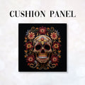 CUSHION Panel Sunset Bloom Skull CP-179