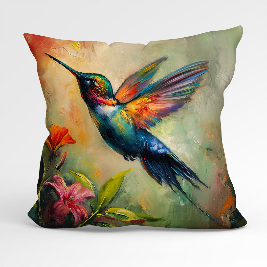 CUSHION Panel Hummingbird Painting CP-129
